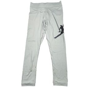 Sz Large Girls Nike Jordan Jumpman Grey Heather Tights 45B793 C87 - NWT